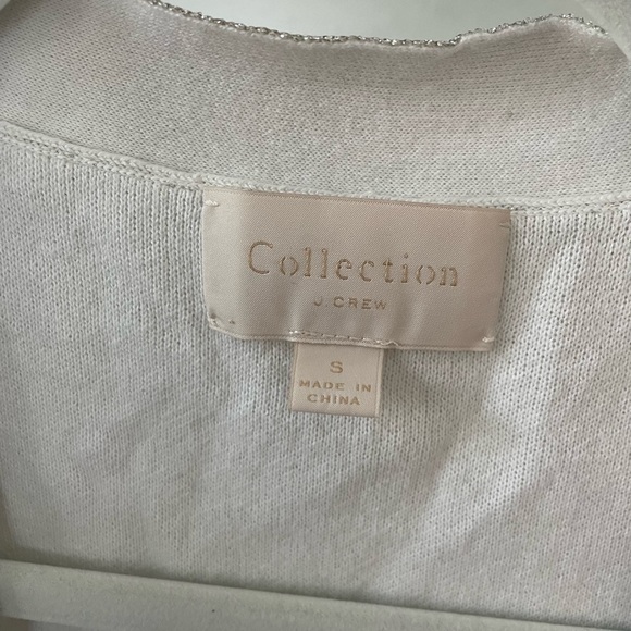 J. Crew Collection higher end line, silver long cardigan sweater, small like new - Picture 4 of 8